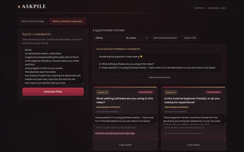 AskPile – screenshot 1
