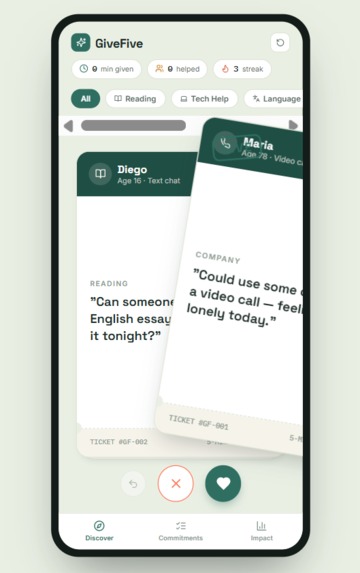 GiveFive – screenshot 2