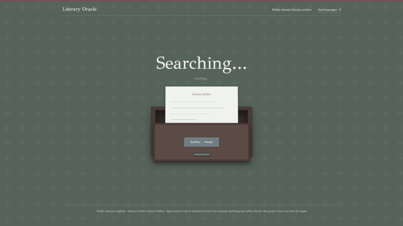 Literary Oracle – screenshot 2