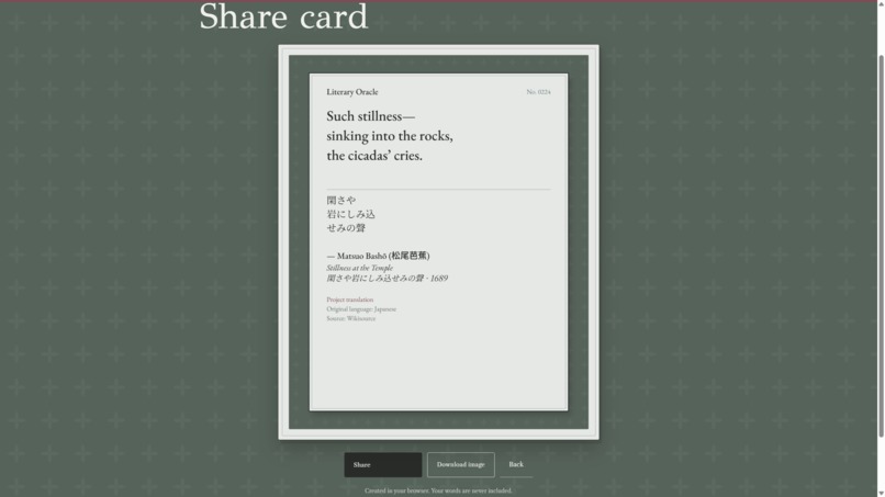 Literary Oracle – screenshot 6