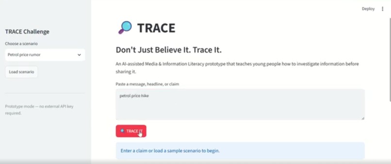 TRACE – screenshot 1