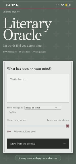 Literary Oracle – screenshot 8
