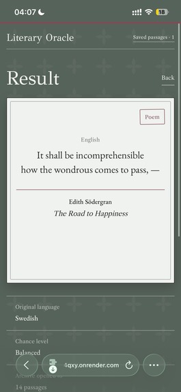 Literary Oracle – screenshot 9