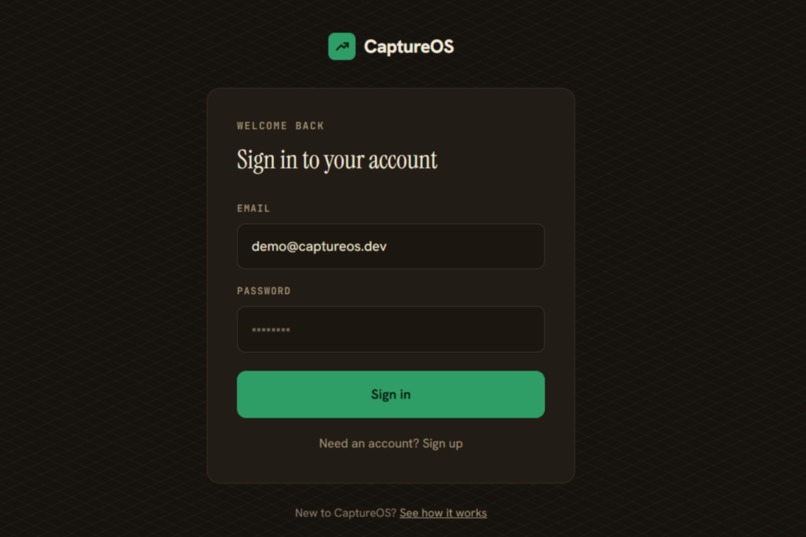CaptureOS – screenshot 1