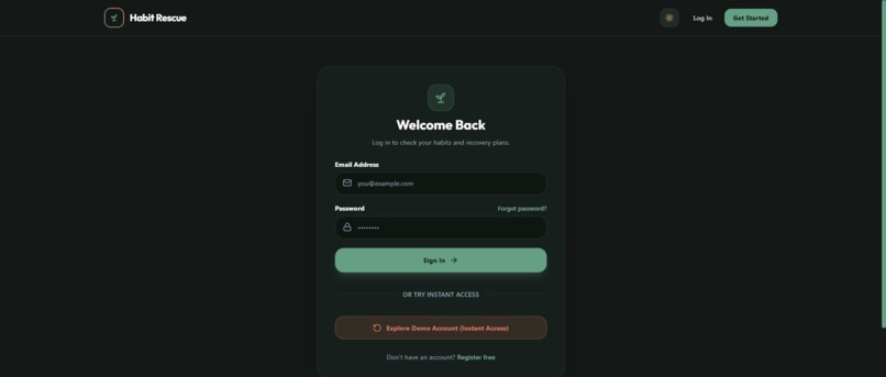 Habit Rescue – screenshot 1