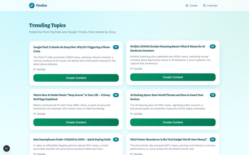 Viralize – screenshot 2