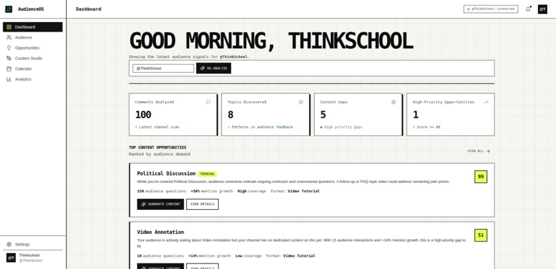 AudienceOS – screenshot 1