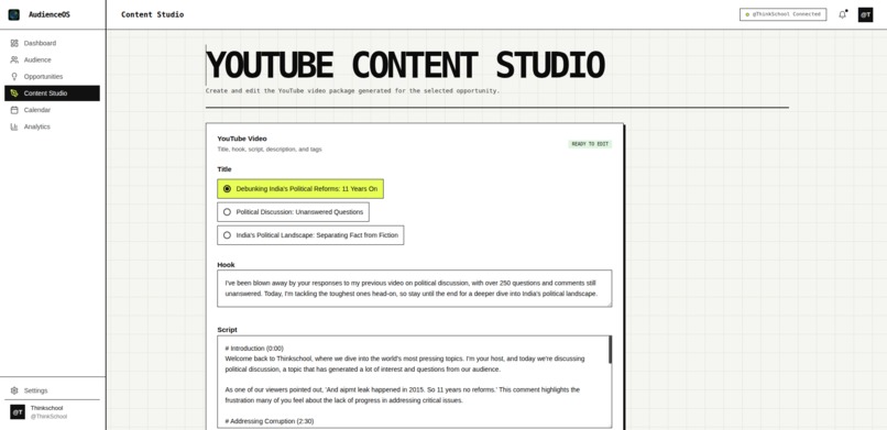 AudienceOS – screenshot 5