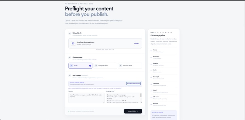 PostLint – screenshot 2