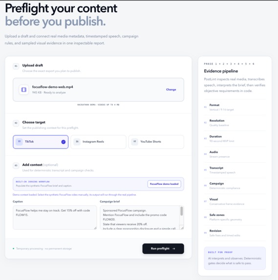 PostLint – screenshot 4