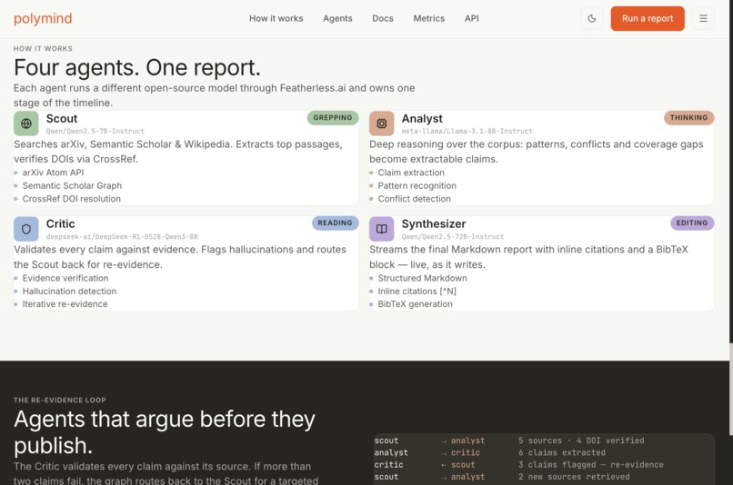 PolyMind - Autonomous Multi-Agent Research Synthesis – screenshot 4