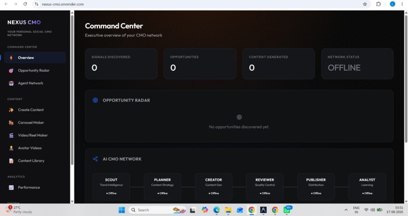 Nexus CMO – screenshot 2