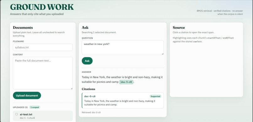 GroundWork – screenshot 1