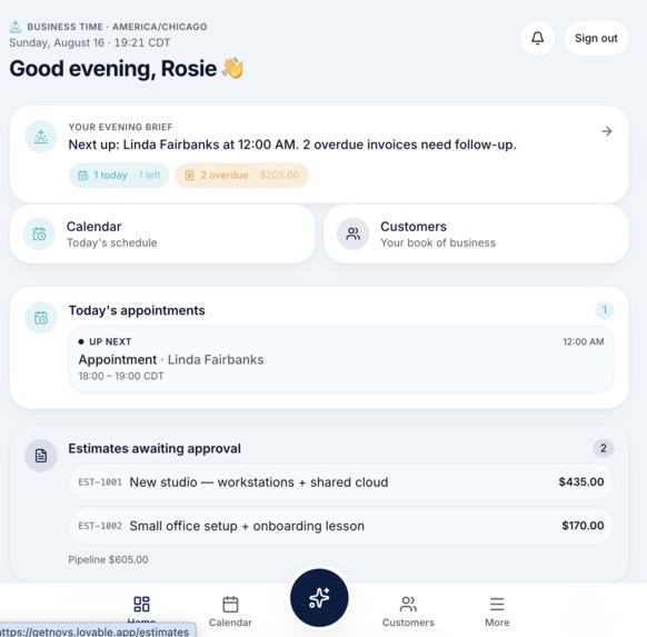 NOVS – screenshot 1