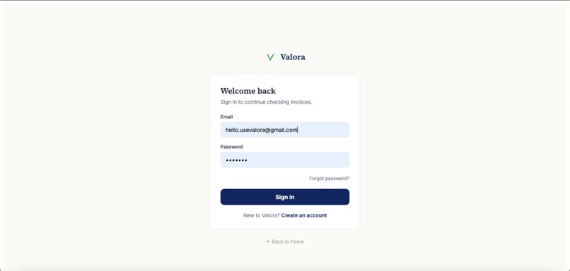 Valora Invoice Checker – screenshot 2