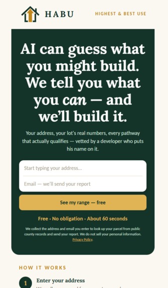 HABU: AI Highest-and-Best-Use for Attainable Housing – screenshot 4