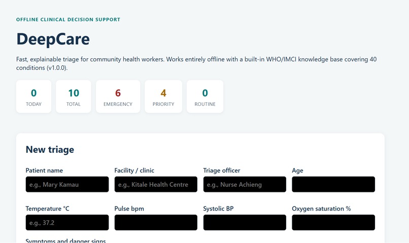 DeepCare – screenshot 1