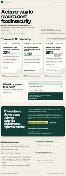 Policy Evidence Cards – screenshot 3