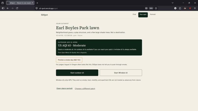 Sit Spot – screenshot 2