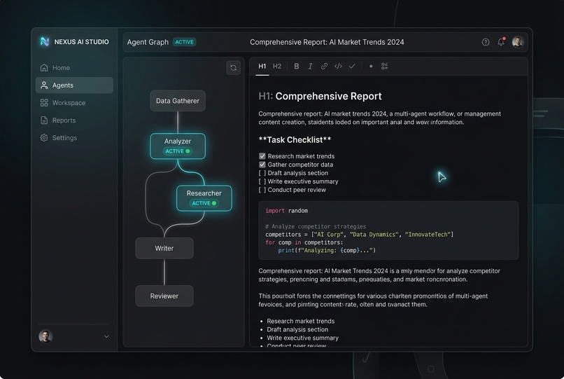 Nexus AI — Autonomous Multi-Agent Workflows – screenshot 1