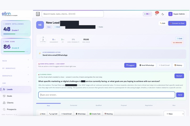 OONH — AI agents that run small business operations – screenshot 11