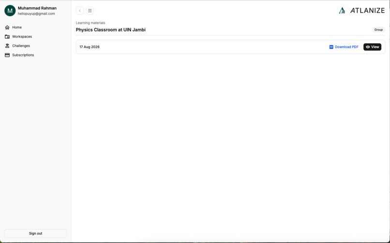 ATLANIZE - Sifting Research Papers Challenging Curiosity – screenshot 2