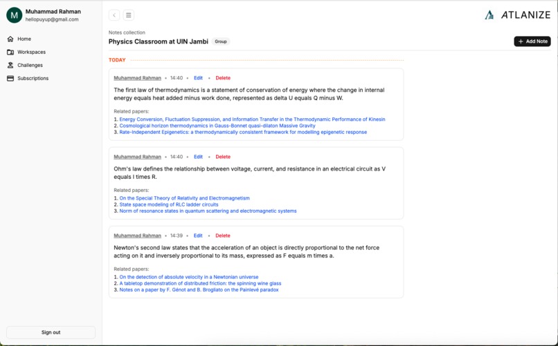 ATLANIZE - Sifting Research Papers Challenging Curiosity – screenshot 5