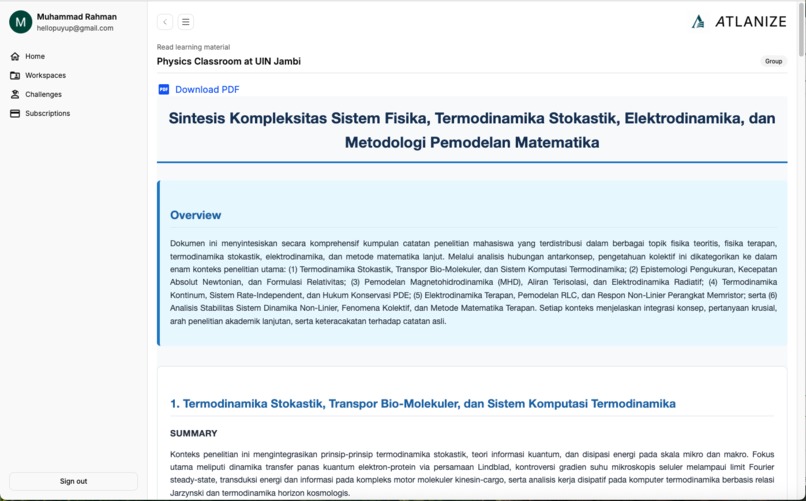 ATLANIZE - Sifting Research Papers Challenging Curiosity – screenshot 8