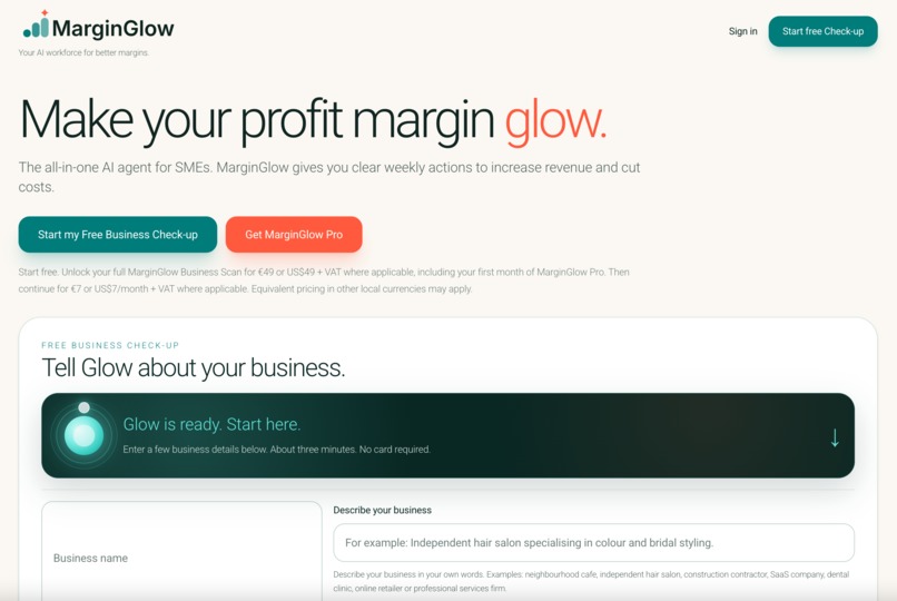 MarginGlow AI – screenshot 1
