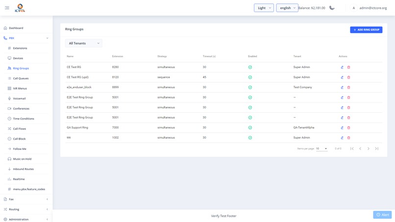 ICTPbx – screenshot 3