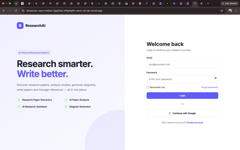 researcgAi – screenshot 1