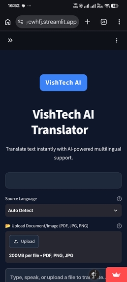 VishTech language translation  – screenshot 1