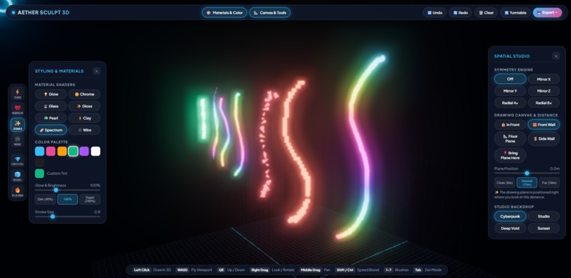 3D website – screenshot 1
