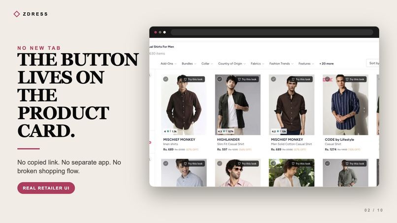 Zdress: extension you never have to open – screenshot 2