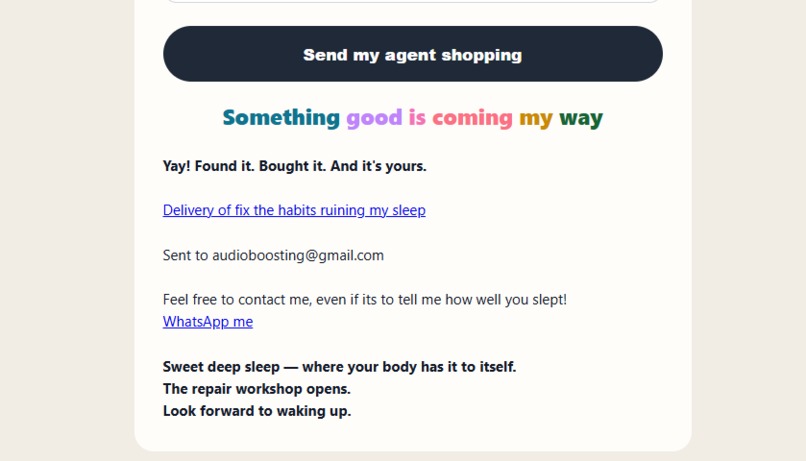 Agent sells sleep fix. Agent judges, buys sleep fix. – screenshot 3