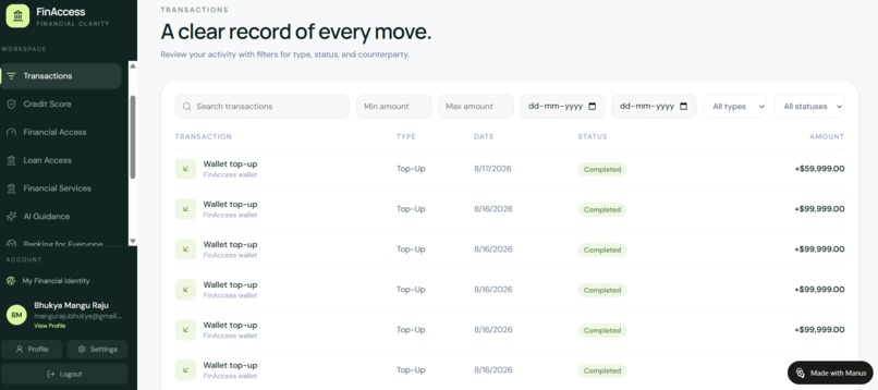 FinAccess — AI-Powered Financial Access for Everyone – screenshot 5