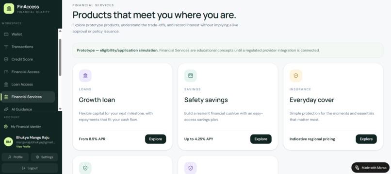 FinAccess — AI-Powered Financial Access for Everyone – screenshot 7