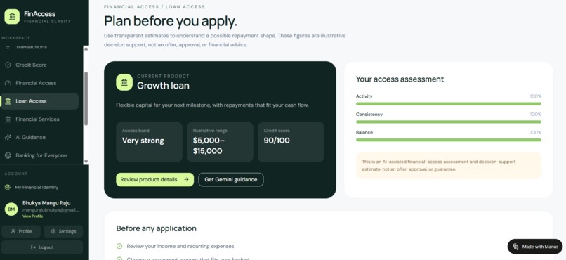 FinAccess — AI-Powered Financial Access for Everyone – screenshot 8
