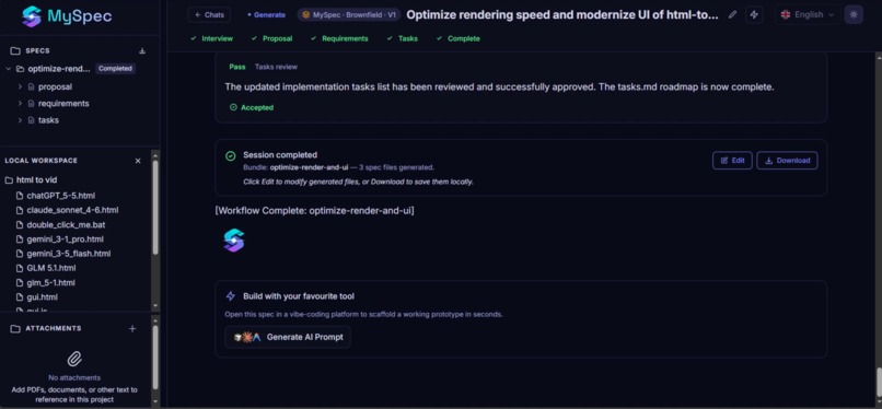 MySpec – screenshot 4