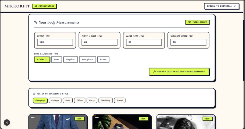 **MirrorFit** – screenshot 6