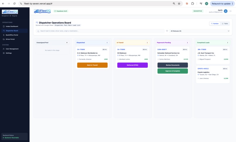FleetIQ – screenshot 4