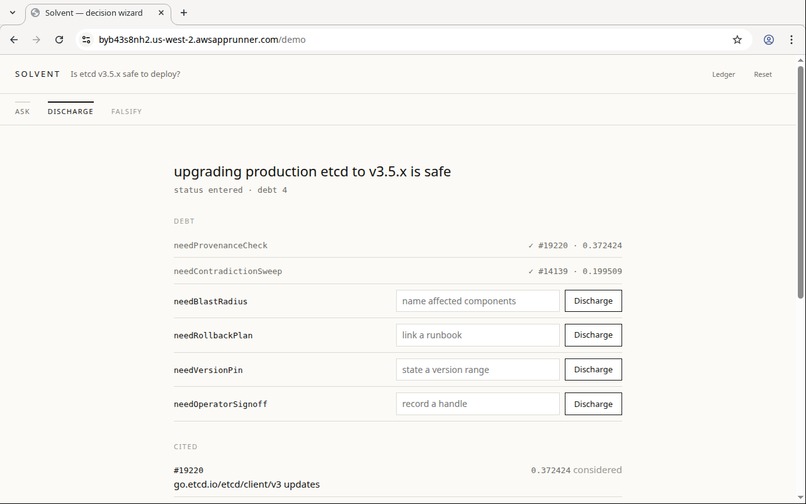 Solvent — Persistent Memory for Agentic Authority – screenshot 9