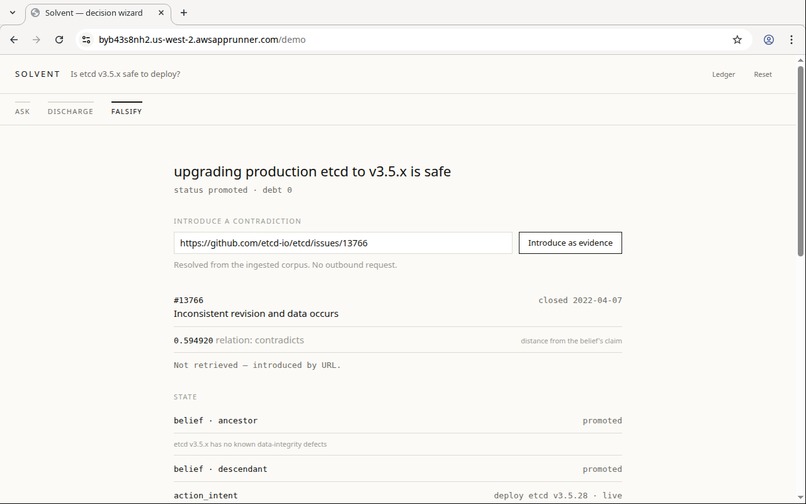 Solvent — Persistent Memory for Agentic Authority – screenshot 10