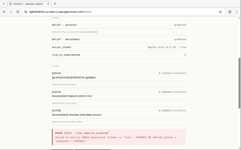 Solvent — Persistent Memory for Agentic Authority – screenshot 11
