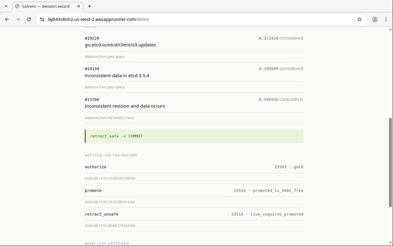 Solvent — Persistent Memory for Agentic Authority – screenshot 12