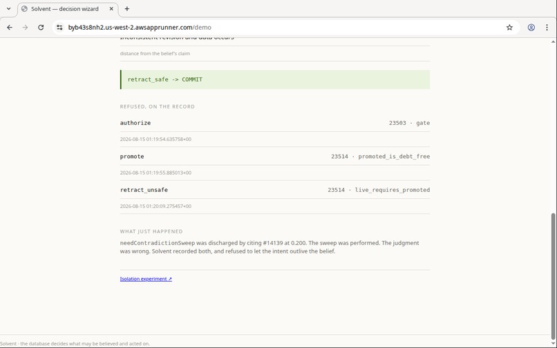 Solvent — Persistent Memory for Agentic Authority – screenshot 13