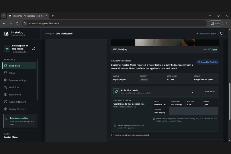 IntakeArc – screenshot 3
