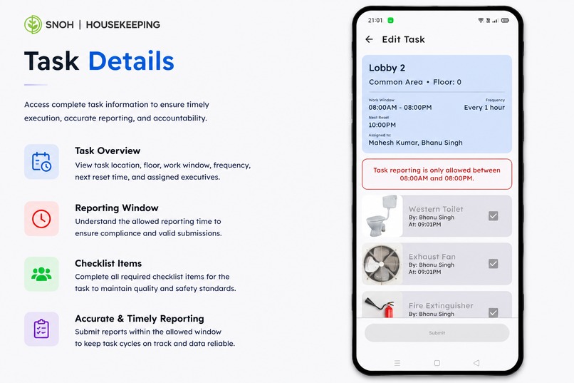 SNOH Housekeeping: From Checklists to AI Operations – screenshot 12