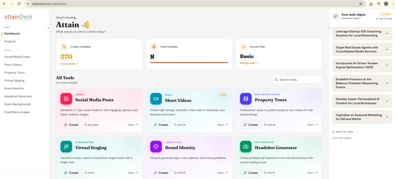 attainDesk – screenshot 1