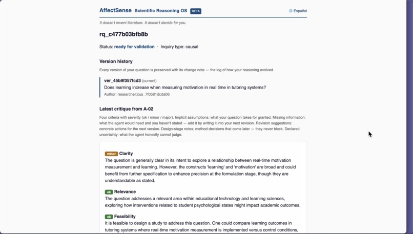 Scientific Reasoning OS – screenshot 1